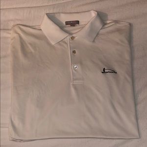 White Peter Millar Performance golf shirt